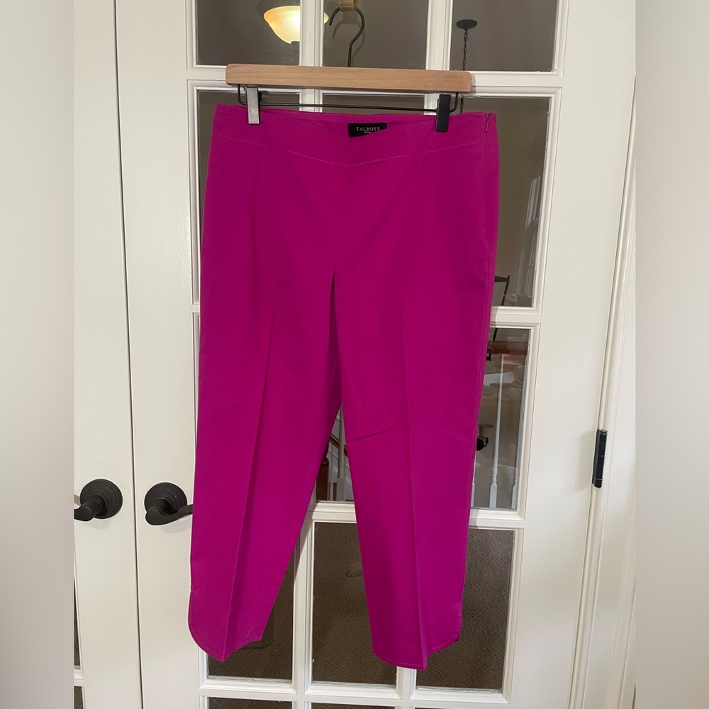 Talbots Bold Fuchsia Straight-Leg Pants